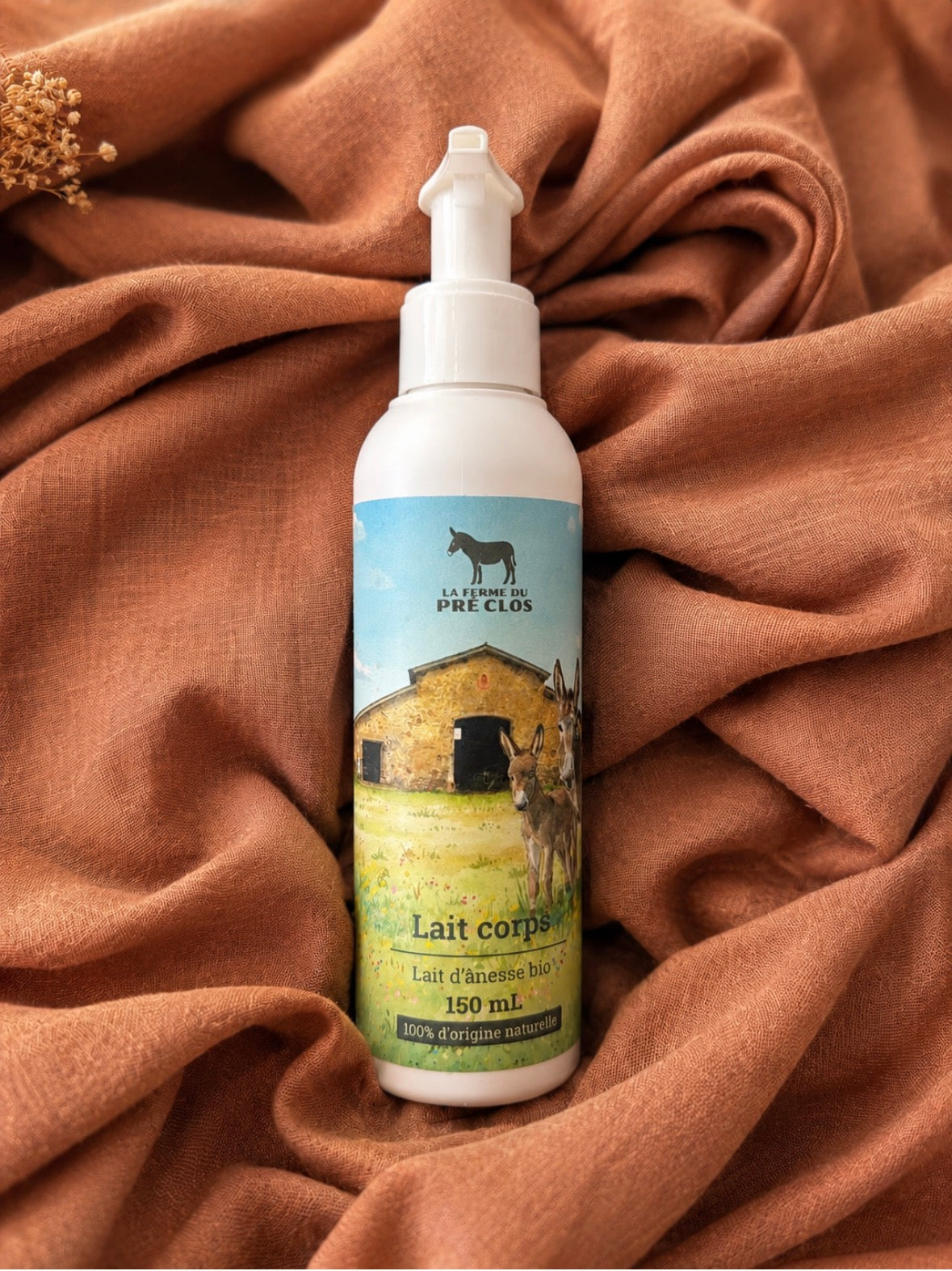 Lait corps au lait d’ânesse – 10% de lait de notre ferme