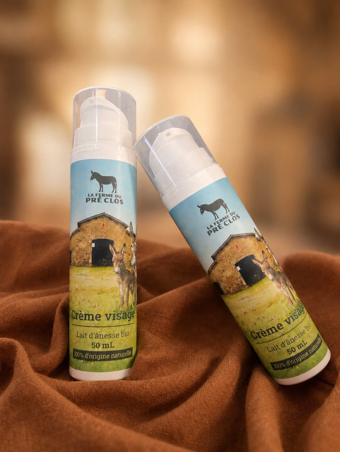 Crème visage au lait d’ânesse – 10% de lait de notre ferme
