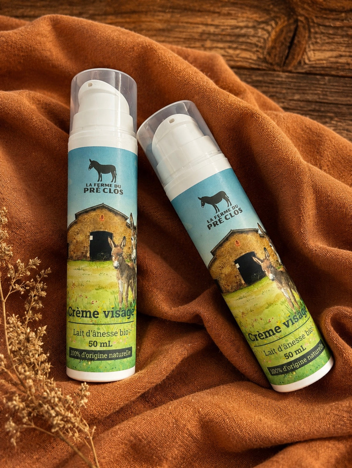 Crème visage au lait d’ânesse – 10% de lait de notre ferme